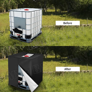 1000L IBC Tote Container Cover, Waterproof UV-Resistant Outdoor Protection
