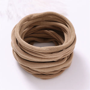 10-Pack Traceless Nylon Stretch Headbands for Newborns & Kids - Elastic Baby Hair Accessories