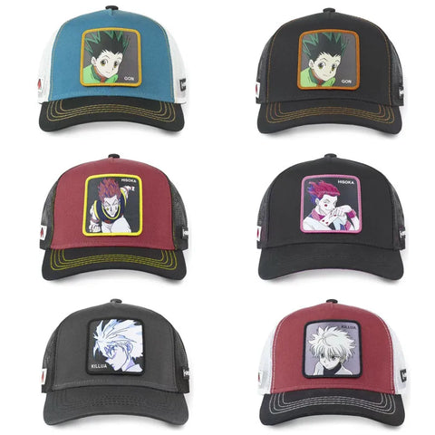 Anime Cartoon Snapback Cap - Cotton Baseball, Hip Hop, Dad Hat, Mesh Trucker, Unisex