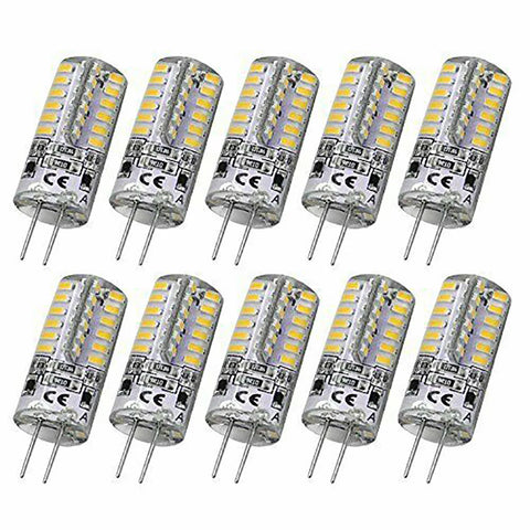 G4 LED Bulb Set 2W-15W 3014 SMD Silicone Lamp Warm/White AC/DC 12V/220V 360° Light Angle - 10 Pack