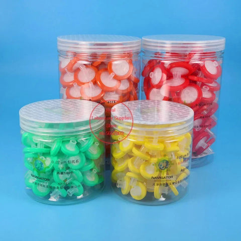 100pcs Disposable Syringe Filters 13mm 25mm 0.22/0.45um PTFE Needle Filters for Lab Use