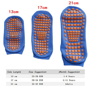 10 Pairs Non-Slip Socks for Kids & Adults - Trampoline, Sports, Outdoor, Parent-Child Cotton Set