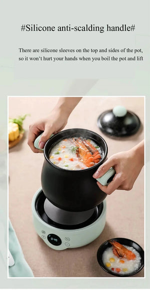 1.8L Smart Electric Ceramic Medicine and Soup Pot with Auto Keep Warm Function