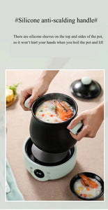 1.8L Smart Electric Ceramic Medicine and Soup Pot with Auto Keep Warm Function