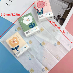 9-Pack Soft Floral Pocket Tissues - Portable, Travel-Ready Tissues