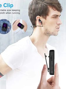 Portable Bluetooth MP3 Music Player Clip with Screen, FM, Recording, Clock, Pedometer Radio