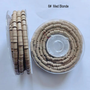 1000pcs 5.0mm Silicone Aluminum Micro Rings Hair Extension Beads with Loop Hook and Plier Tool Kit