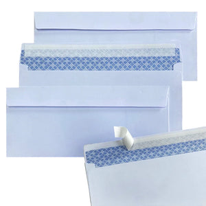 10-100pcs White Self-Seal Business Envelopes #10, Holds A4/Bills/Invoices, Secure Windowless Design