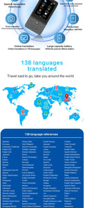 Portable T16 AI Voice Translator: 138 Languages, Real-Time, 3.1" Screen, Offline Capability, Voice Record