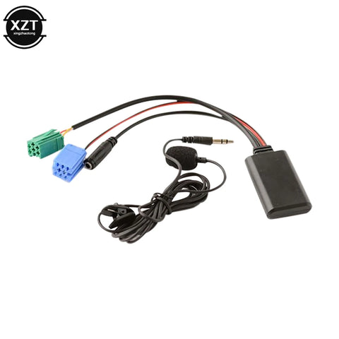 Bluetooth 5.0 Aux Cable Mic Handsfree Adapter for Renault Megane 2 Radio