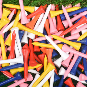 100pcs Mixed Color Wooden Golf Tees - Durable Golf Accessories