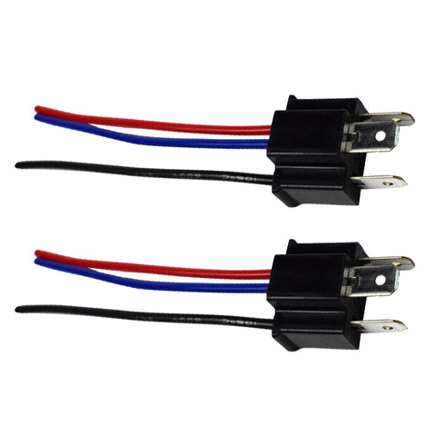 H4 9003 Headlight Fog Lamp Bulb Socket Adapter Male Connector Wiring Harness (1-5 Pairs)