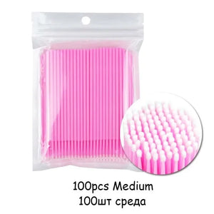 100 Pack Disposable Mascara Brushes for Lash Extensions & Makeup Application