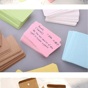 100pcs Kraft Blank Business/Message Cards - Thank You, Bookmark, Label, Learning Cards, Writing Paper