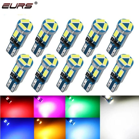 2/10/20pcs T5 LED Bulbs W3W W1.2W Car Dashboard Instrument Lights Multi-Color 12V