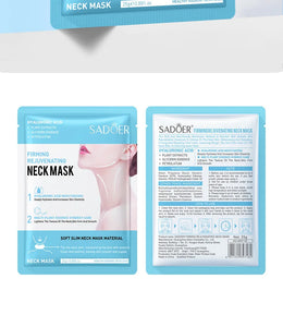 10-Pack Hydrating Firming Neck Masks with Hyaluronic Acid Skincare Set
