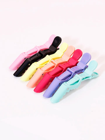 6pcs Crocodile Claw Hair Clips for Salon & Wigs Hair Accessories
