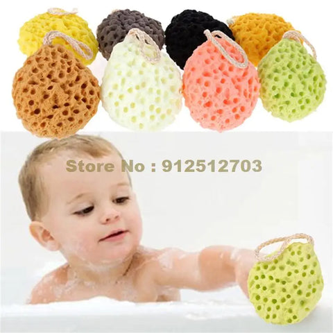 Eco-Friendly Baby Bath Sponge with Soft Massage Brushes for Gentle Body Cleaning and Shower Scrubbing