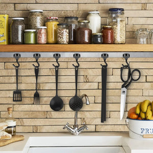 10-Pack 25lb Heavy-Duty Magnetic Hooks for Kitchen, Office, Fridge, Boat Storage & Organization