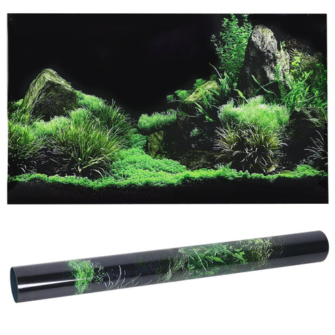 Aquarium PVC Sticker Seafloor Water Grass Decoration Fish Tank Background