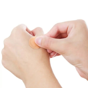 100pcs Waterproof Breathable Skin Tone Round Adhesive Bandages for Wound Dressing