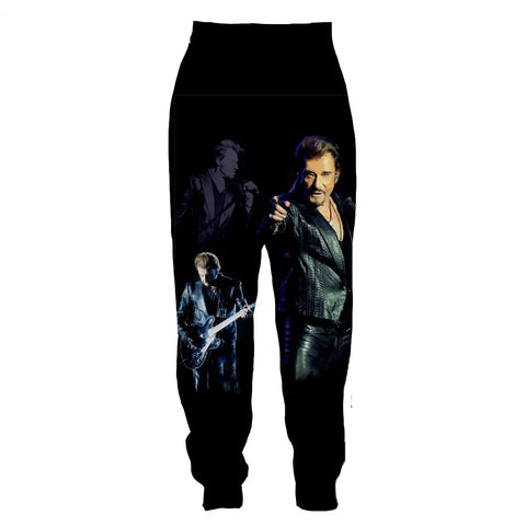 3D Print Johnny Hallyday Jogging Pants for Men & Women - 2023 Casual Fashion Sportswear