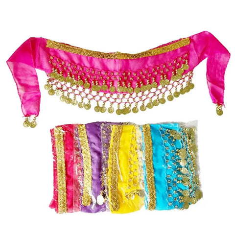 Child Belly Dance Metal Coins Waist Chain Hip Scarf Belt