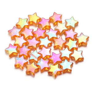 100pcs AB Color Star Acrylic Beads for DIY Jewelry Making Necklace Bracelet Spacer Charms