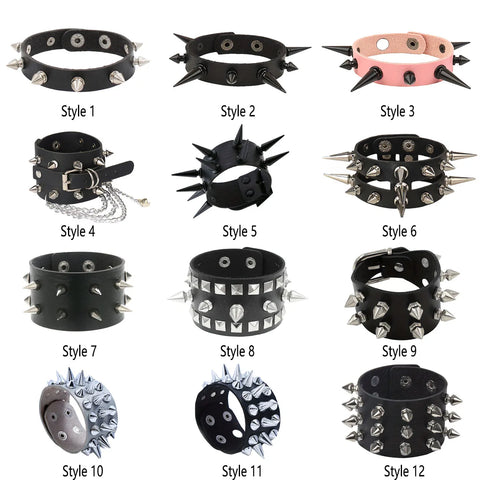 Gothic Punk Multi Chain Bracelet for Halloween Cosplay Party and Dance