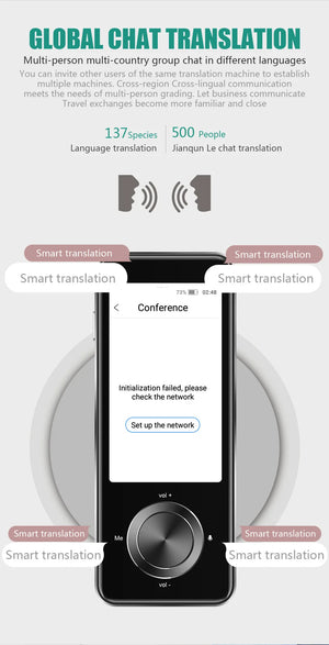 Instant Translator Device with 137 Languages, Real-Time Voice & Text Translation, 16 Offline Supported
