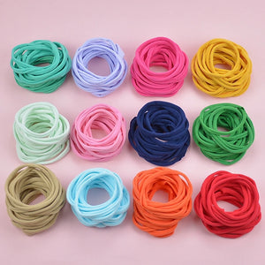10-Pack Traceless Nylon Stretch Headbands for Newborns & Kids - Elastic Baby Hair Accessories