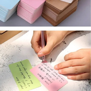 100pcs Kraft Blank Business/Message Cards - Thank You, Bookmark, Label, Learning Cards, Writing Paper