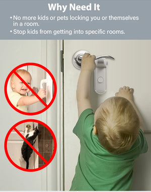 Childproof Door Lever & Knob Lock - Easy Install Baby Proofing for Home Safety