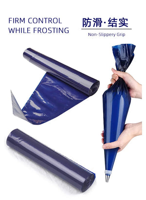 100-Piece 21" Disposable Pastry Bags - Non-Slip Cake Decorating & Icing Supplies