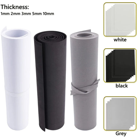 EVA Foam Sheets for Crafts: 1/2/3/5/10mm Thick, Sound-Absorbing, Noise Reduction, Perfect for DIY Projects & Model Making