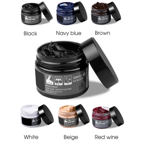 50ml Car Leather Repair Gel Kit - Seat Dye, Refurbishing Cream, Leather Cleaner & Paint