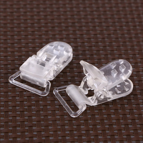 25 Pcs Baby Bib Clips Pacifier Holders Clear Suspender Badge Fasteners Infant