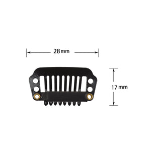 100pcs Snap Hair Extension Clips 32mm/28mm Metal Wig Comb Clip Hair Extension Accessories