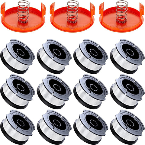 15-Pack 0.065" String Trimmer Replacement Spools for Black+Decker AF-100, 30ft Autofeed Line