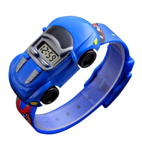 Cartoon Car Shape Electronic Watch Toy for Kids – Fashionable Boys' Watch Wholesale