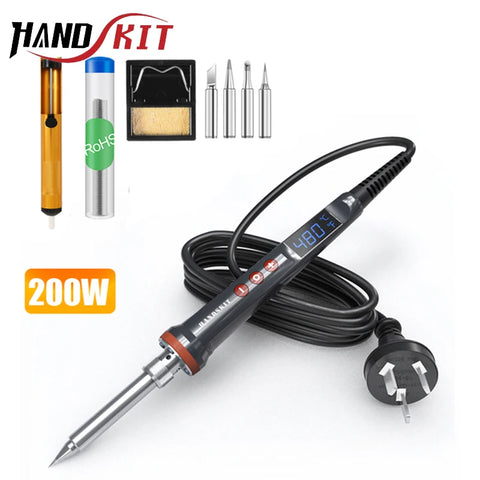 200W Portable Digital Soldering Iron with Adjustable Temp & Auto Sleep - Ceramic Heating for Precision Electronic Welding