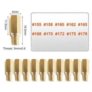 10-Pack Carburetor Main & Slow Pilot Jets M5 6mm for PWK Keihin OKO CVK Motorcycles