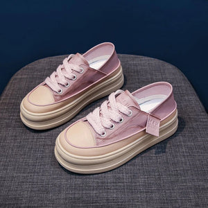 Women's Platform Sneakers 2025 - Fashion Lace-Up Walking & Running Shoes, Comfortable & High Quality