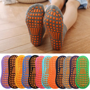 10 Pairs Non-Slip Socks for Kids & Adults - Trampoline, Sports, Outdoor, Parent-Child Cotton Set