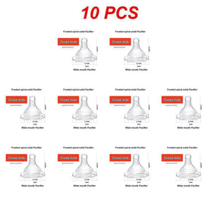 1-10 Pack Baby Pacifier Nipples Wide Bore Spiral Frosted Non-Irritating Thickened Safe Real-Feel