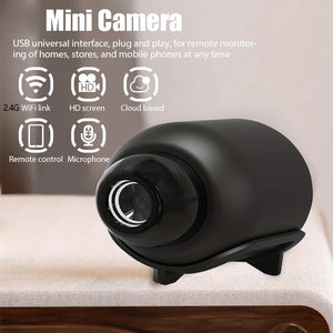 1080p Mini Camera with Night Vision, Motion Detection, Portable Wireless WiFi Surveillance, Lightweight Security Cam