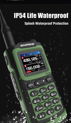 2025 Long Range Walkie Talkie 1000 Channel UHF VHF Ham Radio FM USB-C Charge Waterproof 2-Way Radio