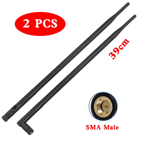 External WiFi Antenna 2.4G 5.8G 12dBi Gain RP-SMA Male Foldable for Wireless Network Router Internet Booster