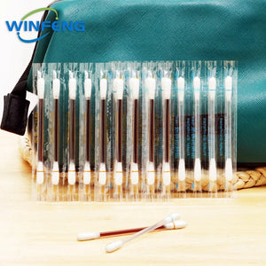 100pcs Disposable Alcohol Swabs & Iodine Cotton Sticks First Aid Kit for Wound Cleaning Antibacterial Care