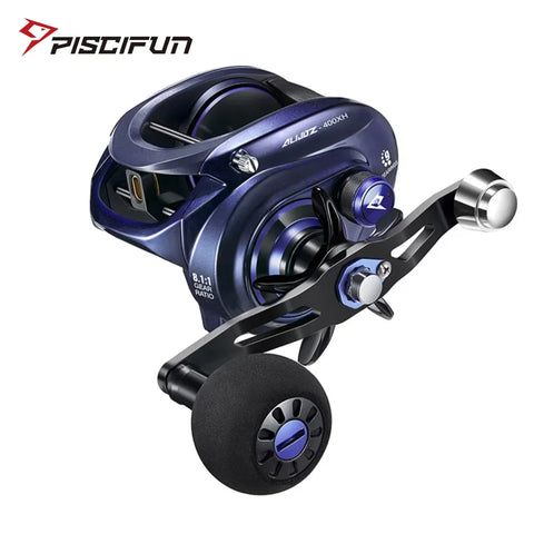 Baitcaster Fishing Reels 17kg Drag 8+1 Bearings Aluminum Freshwater Saltwater Durable